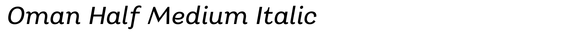 Oman Half Medium Italic image